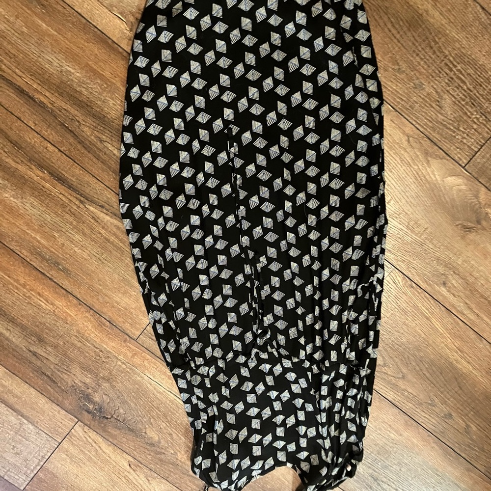 Black Geometric Print Women’s Skirt